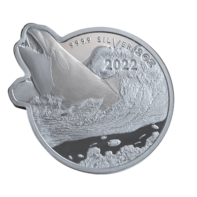 A picture of a 2 oz Silver Ocean Predators Killer Whale Coin (2022)
